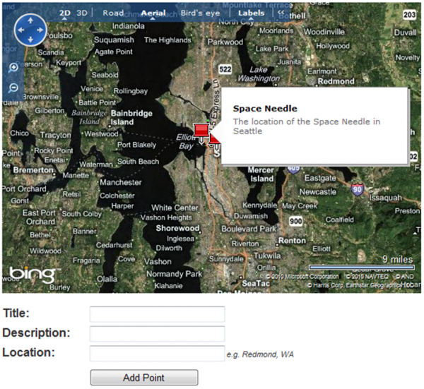 Integrate Bing Maps with PHP