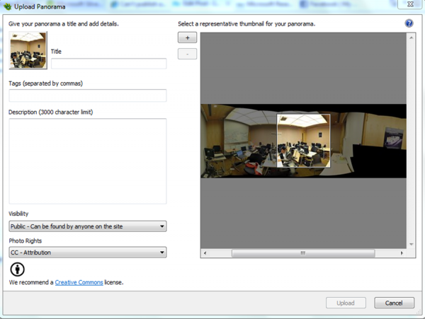 Upload to PhotoSynth from Microsoft ICE