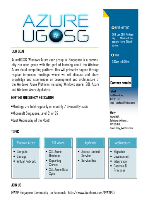 First Meet up details