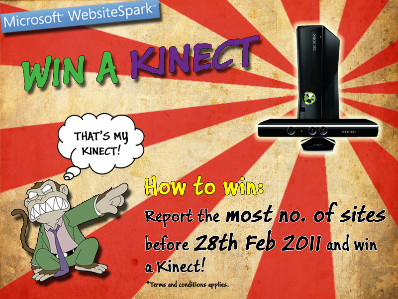 Win a KINECT with WebsiteSpark Part II