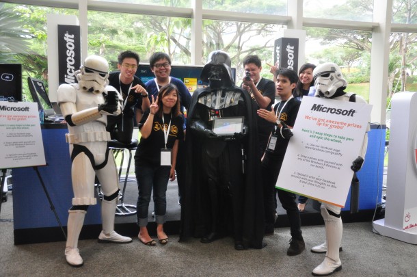 Darth Vader and his team with th DPE (Developer and Platform Evangelism) team!