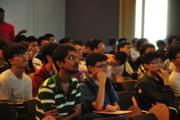 WIndows 8 Developers listening intently to the introduction and rules of the hackathon