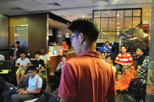 Our first presenter, Luther, did an app to help NS men and people going for re-service find the nearest locations to take their IPPT!