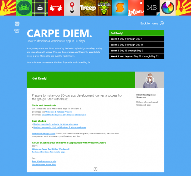 Carpe Diem - Sign up to build your apps today.