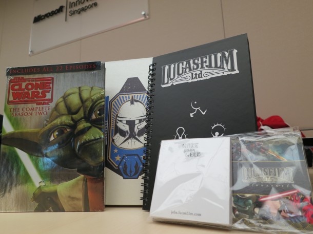 We've got special edition Lucasfilm Singapore notebooks, notepads and Season 2 of The Clone Wars up for grabs!