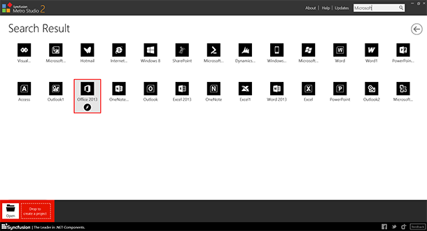 Easy to search for icons