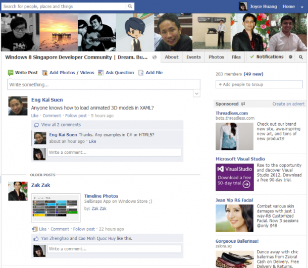 windows 8 community page