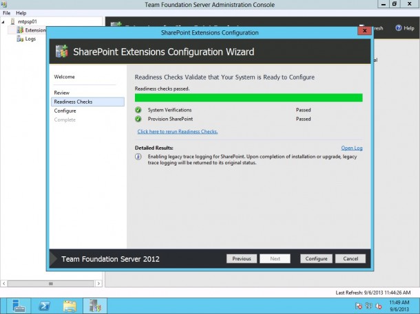 Rerun Configuration Successfully