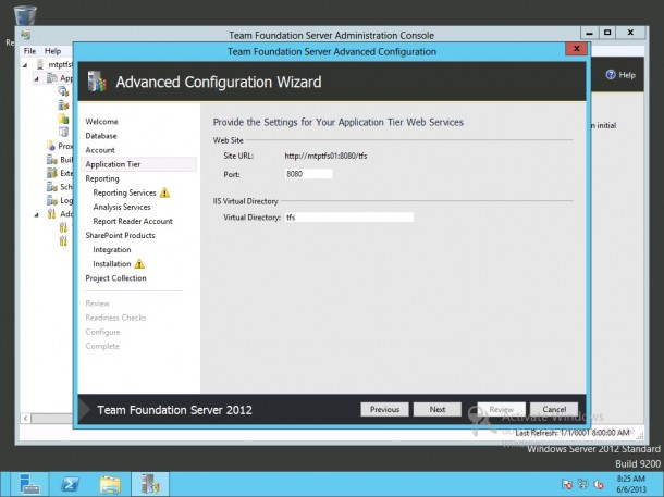 Provide the Settings for Your Application Tier Web Service
