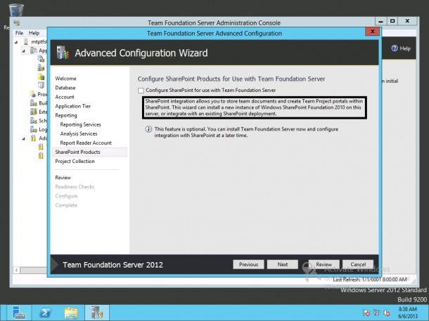 Configure SharePoint Products for Use with Team Foundation Server