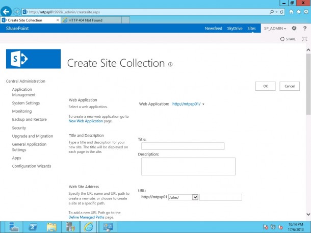 Configuring SharePoint Web Applications