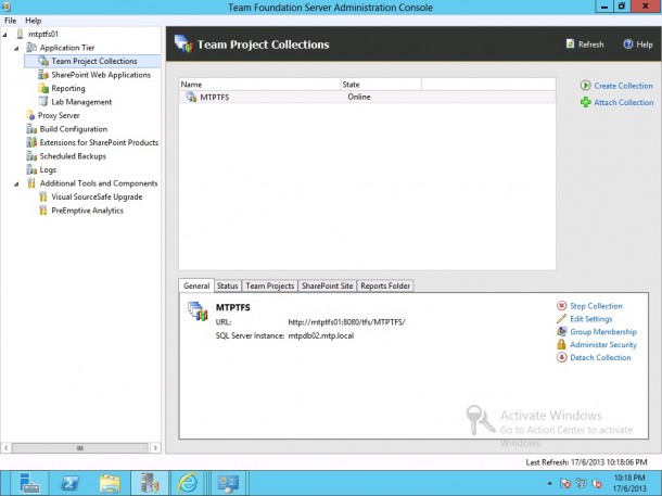 Configuring Team Project Collections