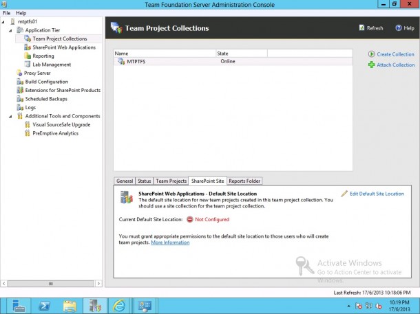 Configuring Team Project Collections