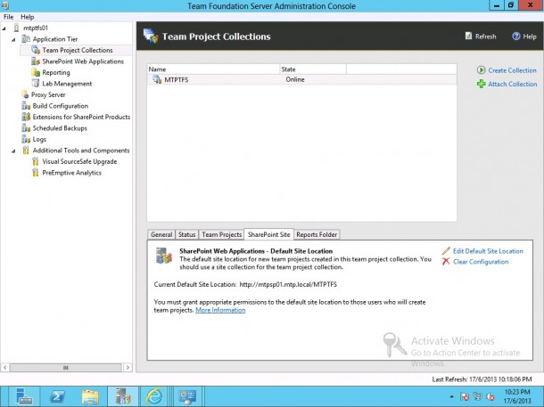Configuring Team Project Collections