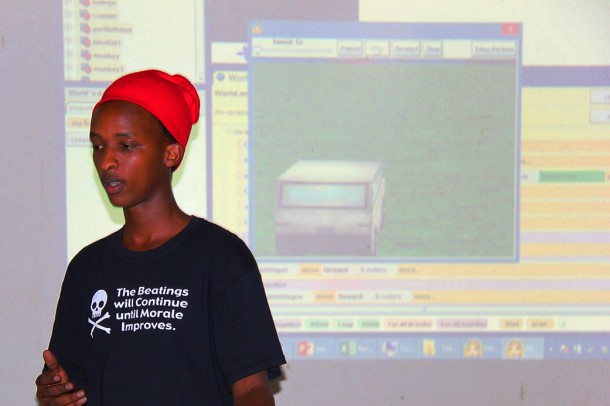 Presentation 1 Team member presenting their completed project