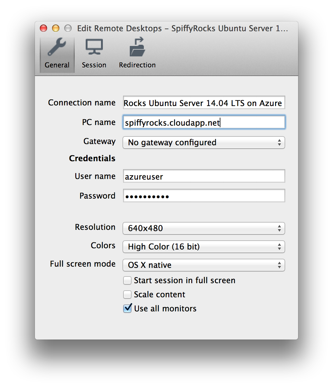 Spiffyrocks RDP Settings