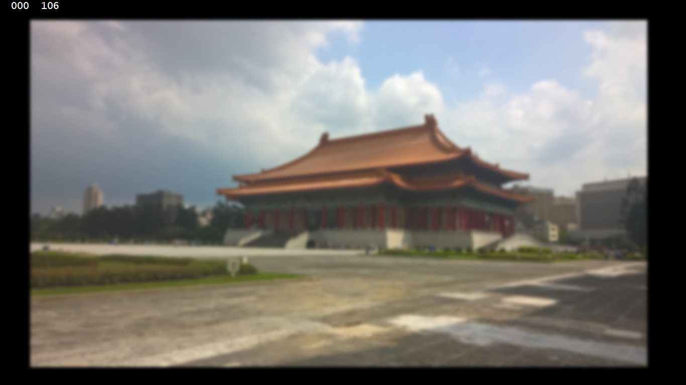 Result of applying the Gaussian Blur Effect.
