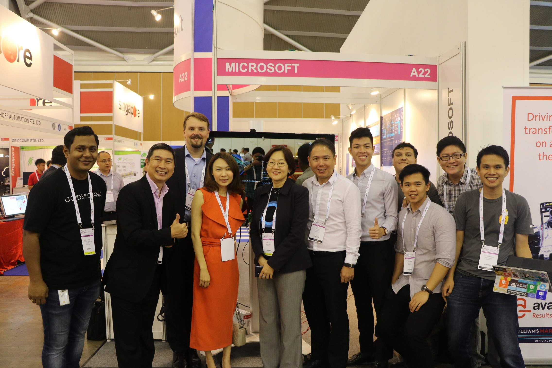 The Microsoft Singapore Team At IoT Asia